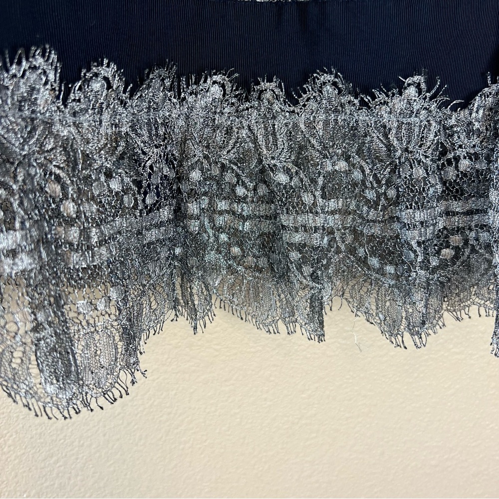 Marchesa Notte Floral Lace Peplum Top - Picture 10 of 16